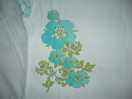 Tričko s kvetinkami, 128