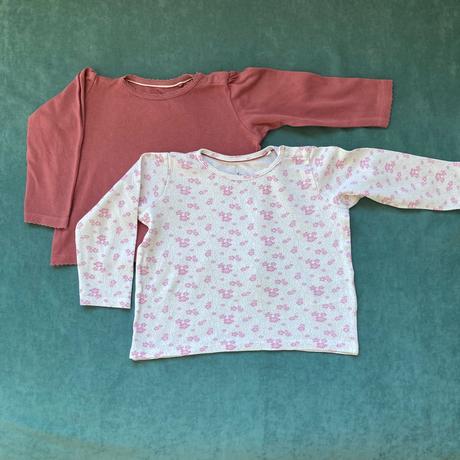 Set triciek s dlhym rukavom, kvietky, lupilu,86