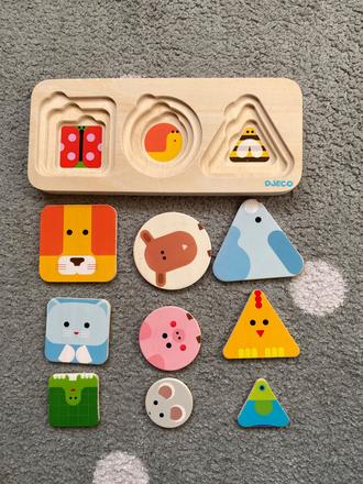 Drevená vkladačka tvary, 