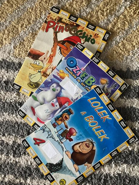 Dvd pinocchio, lolek a bolek, ozie boo, 