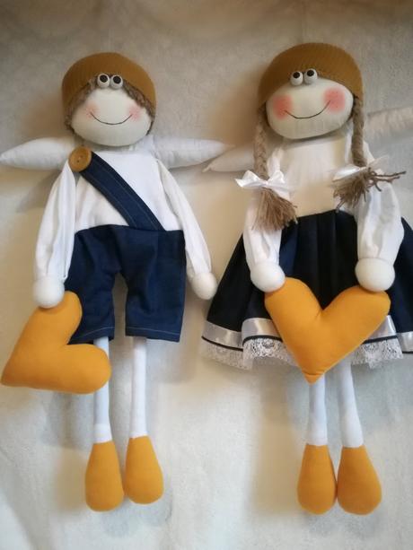 Velký anjelik chlapček na zavesenie,