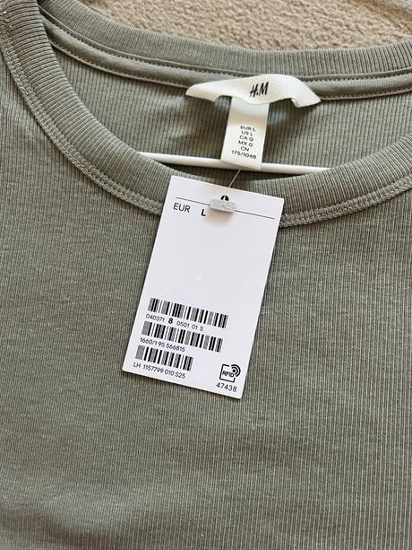 Olivové tričko h&m, h&m,l