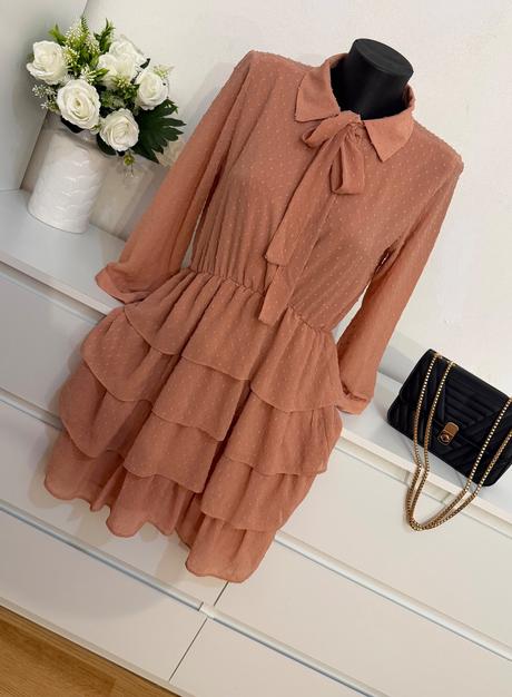 Zara romantické šaty volánové, zara,xs