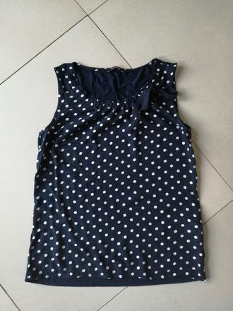 Tmavomodrý bodkovaný top orsay, orsay,xs