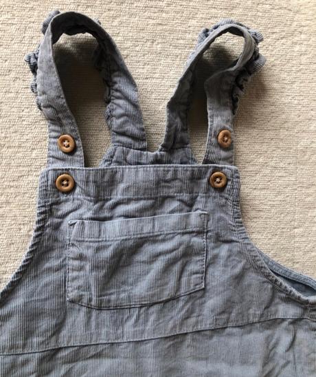 Modré menčestrové šaty na traky h&m, 86, h&m,86