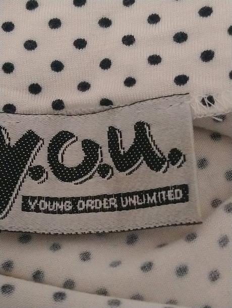 Dámsky čiernobiely elastický top, motív,y.o.u., xs, xs