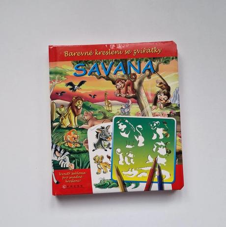 Savana - barevné kreslení se zvířátky, 
