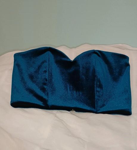 Semišový korzetový top, s