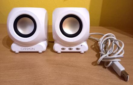 Canyon repro biele, usb cnr-sp20cw stereo, 