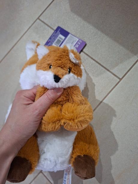 Plyšová líška s mláďatkom 28 cm,