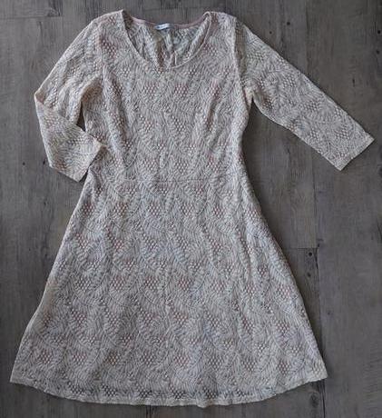 Ružovo-béžové čipkované šaty, house,42