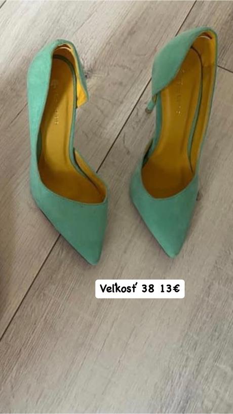 Lodičky mentolovej farby, 38