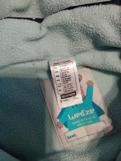 Wedze overal kombinéza snehuliak sánky vločka, wedze,92