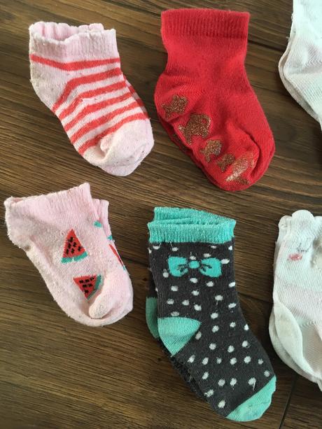 Ponožky pre dievčatko 12 mesiacov, 68