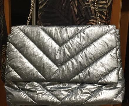 Metalická sivá kabelka zn. cropp, cropp