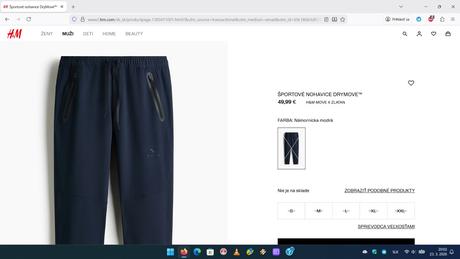 Tepláky hm, kapsáče hm, nohavice hm, l