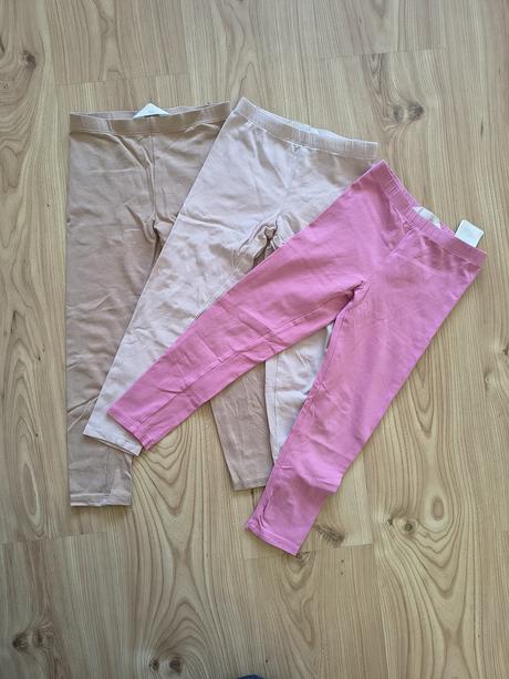 6x dievčenské legíny, h&m,110