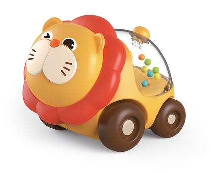 Hrkálka lev na kolieskach 11 cm,