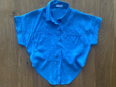 Modra bluzka crop-top, zara,164