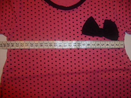 Bodkovaná tunika/šaty s mašlou, 80