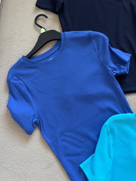 3 modré trička m, f&f,m