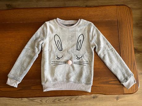 Teplá chlpatá mikina so zajačikom, kids,134