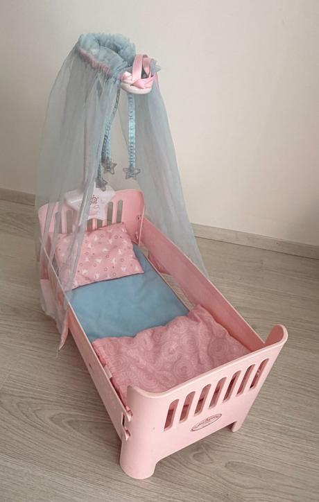 Postieľka pre bábiky baby annabell s baldachýnom, 