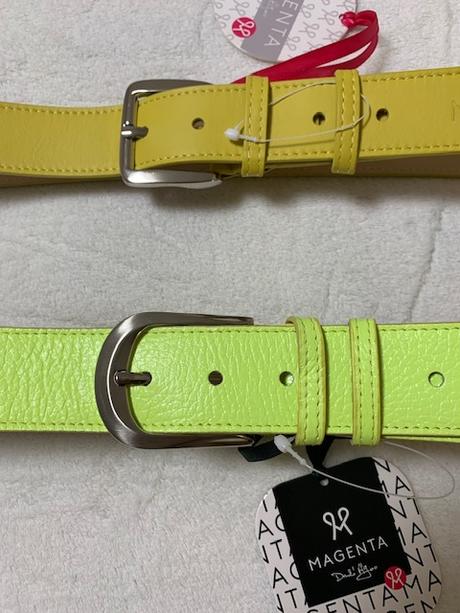 Kožené žlté opasky zn. magenta, 