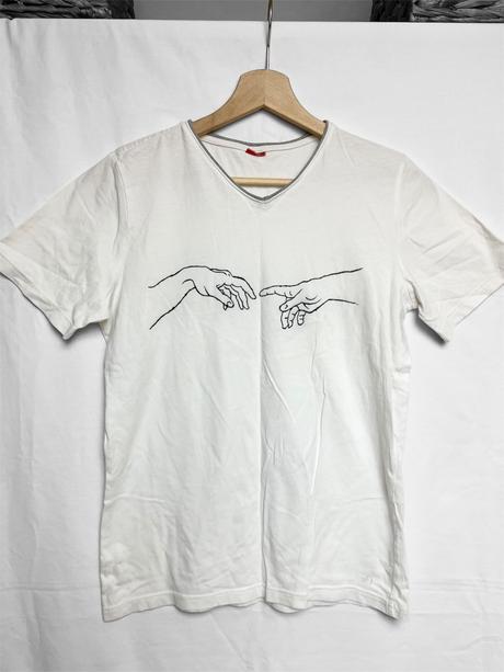 The creation of adam ručne maľované tričko, m