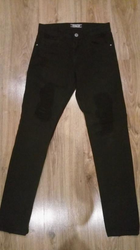 Čierne trendové jeansy, terranova,164