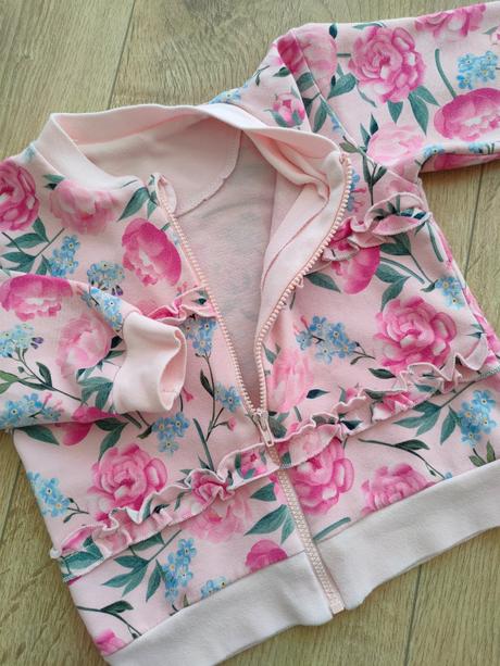 Dievčenská mikina kvetovana, veľ. 86, 86