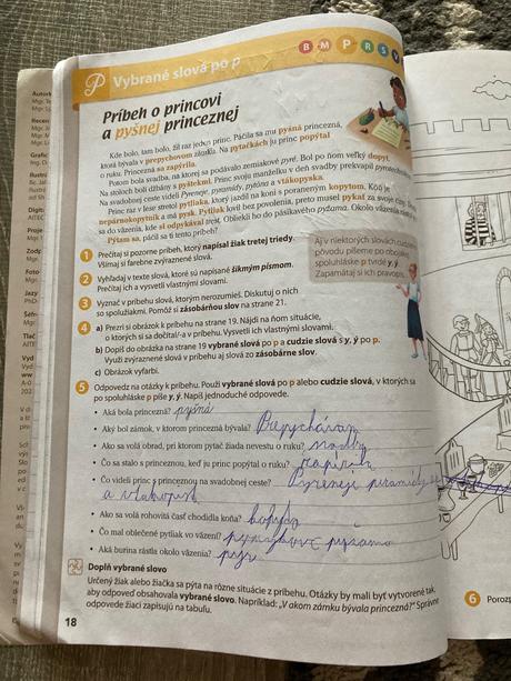 Vybrané slová v obrázkových príbehoch, 