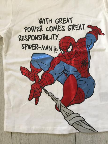 Chlapčenske tričko spider-man 4-6 rokov, h&m,110