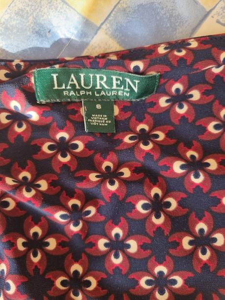 Bordovo-modré šaty ralph lauren veľ. s, ralph lauren,s