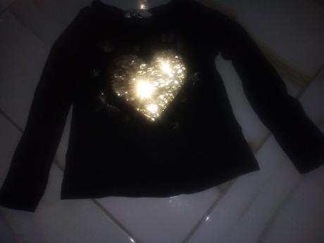 Tričko s trblietkami, h&m,110