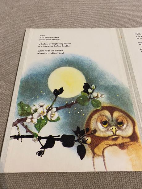 Staré skladacie detské leporelo haló, tu je jar,