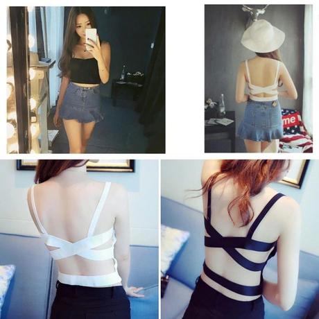 Vystuzeny crop top/podprsenka, s