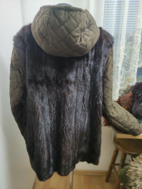 Hnedý norkovy kozuštek..52-56, xxxl