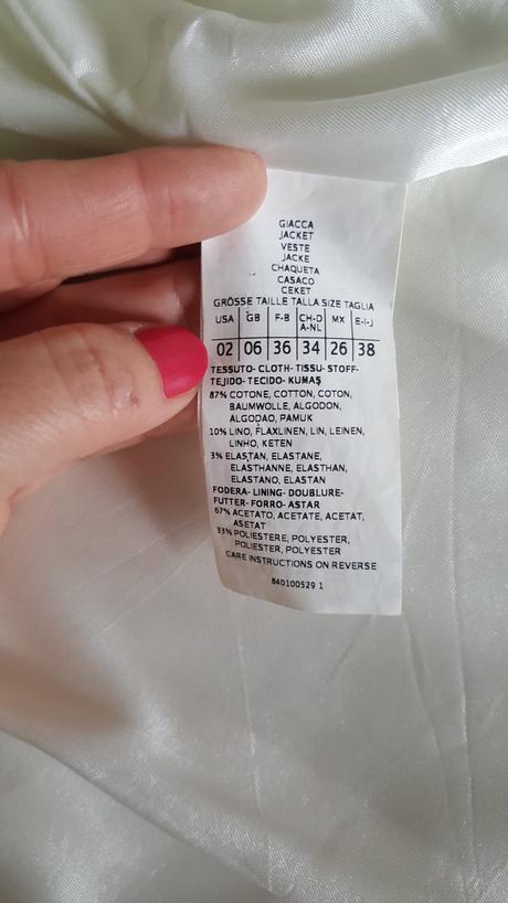 Biele sako, marks & spencer,34