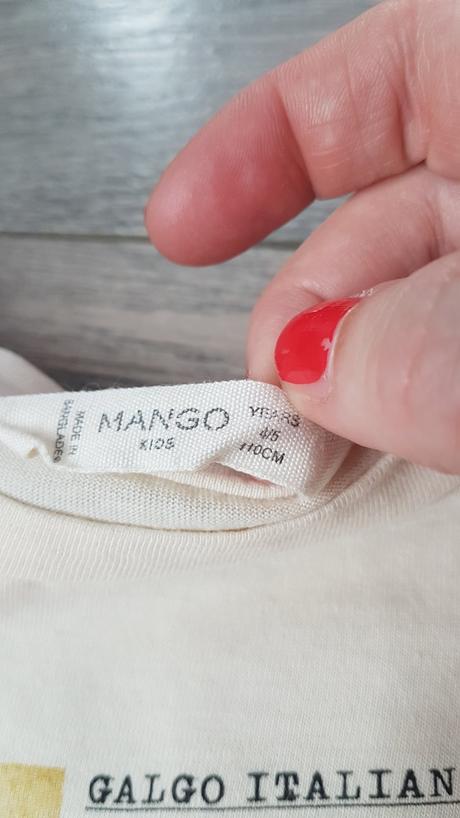 Mango tricko s napisom na chrbatiku, mango,110