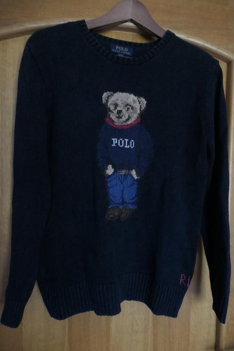 Ralph lauren bear icon bavlneny sveter m/l, ralph lauren,m