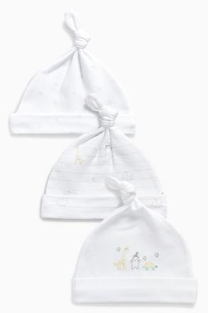 3 balenie čiapok next uk, next,68 / 74 / 80