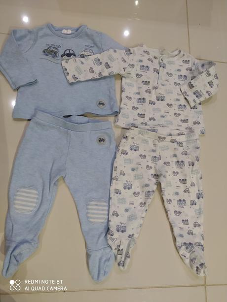 4ks pyžamko vrchy+spodky,vel 3-6mes(68) super stav, 68