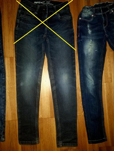 Zánovné rifle pre dievča od veľkosti 128 -140,ks2e, takko,134