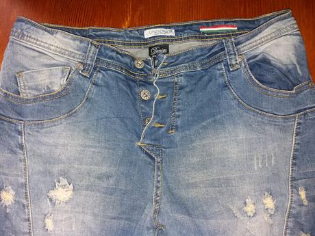 Dierkovane rifle, denim,42