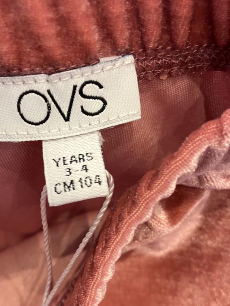 Dievčenské zamatové legíny ružové ovs (104), ovs,104