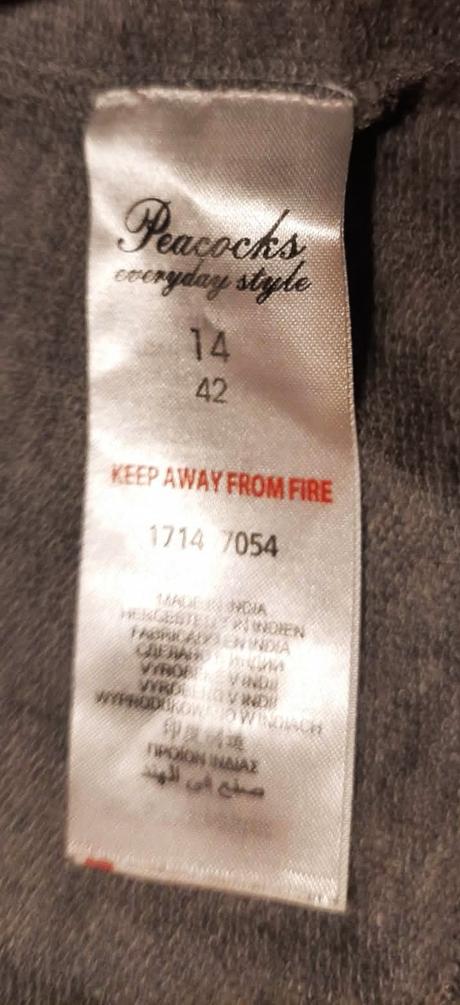 Predám sivú mikinu peacocks veľ. 14 (s), s