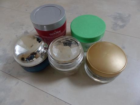 Prázdne tégliky z krémov 7 ks,