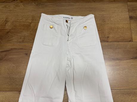 Biele široké nohavice, stradivarius,s