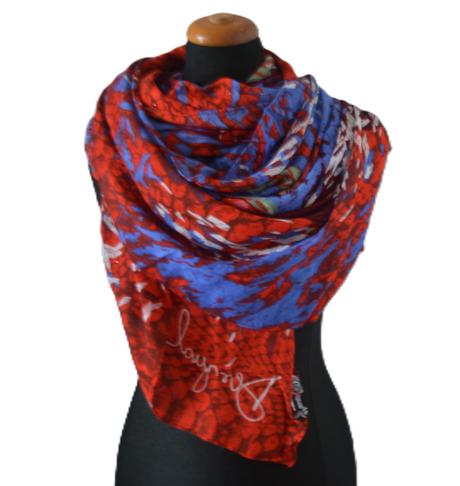 Desigual abstract roses scarf - originál, desigual,xxl